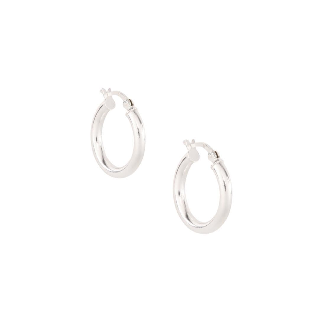 Grand Tubetti Silver Hoops