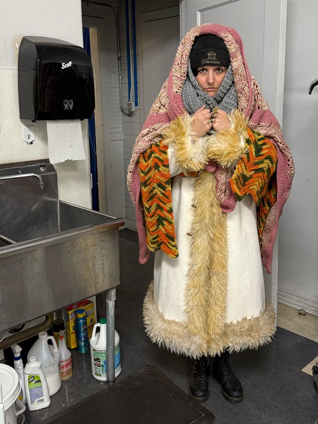 Coxy in Annie's (Shailene Woodley) costume for episode one of "Paradise" season two.