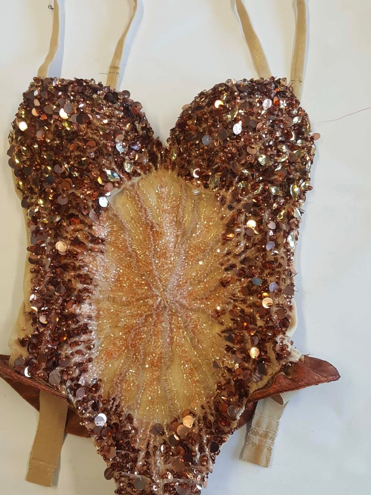 The stage costumes were “designed according to the lyrics or what's happening in the scene when she wears it,” Daigeler says.