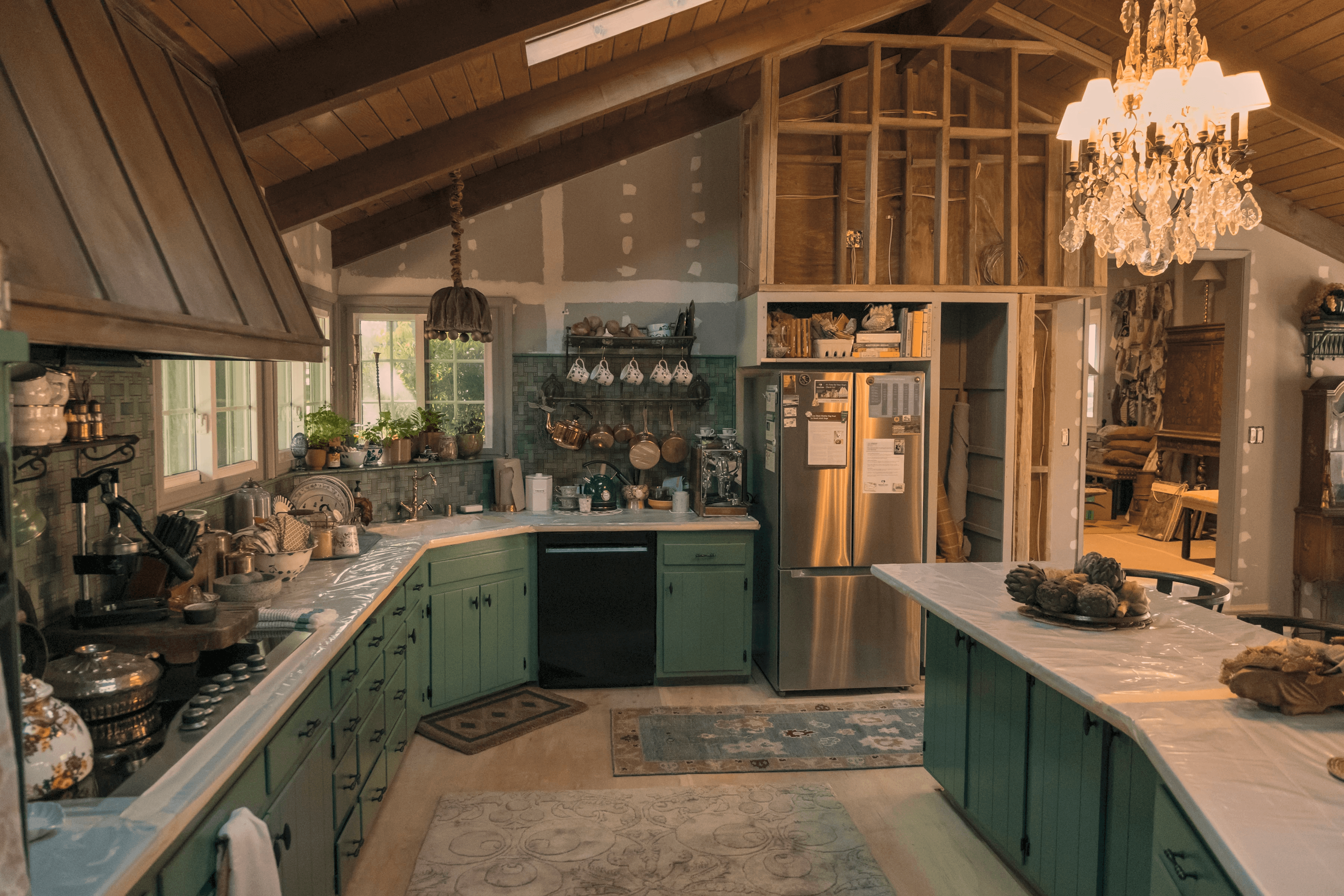 The kitchen of Lindsey and Josh's Ojai house.