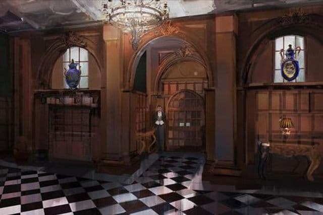 Christian Huband's sketch of the antechamber of the Redfellow Mansion.