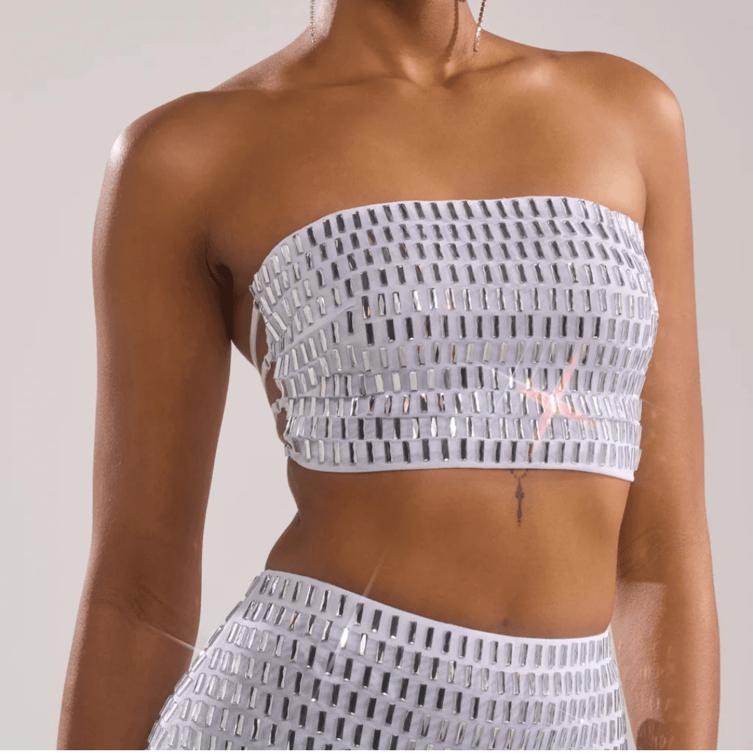Akira Talk About Me Rhinestone Bandeau