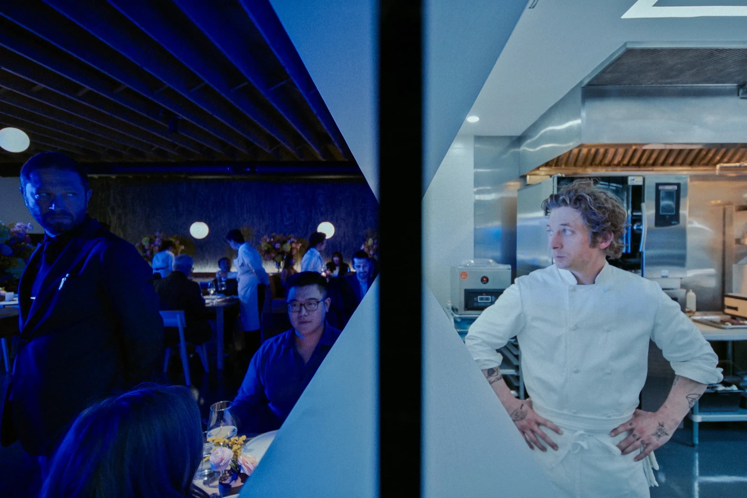 The kitchen and dining room of "The Bear." Courtesy of FX.