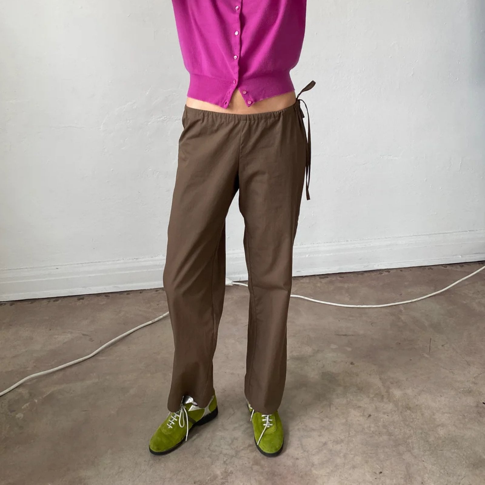 Brooke Callahan Tie Pants - Chocolate
