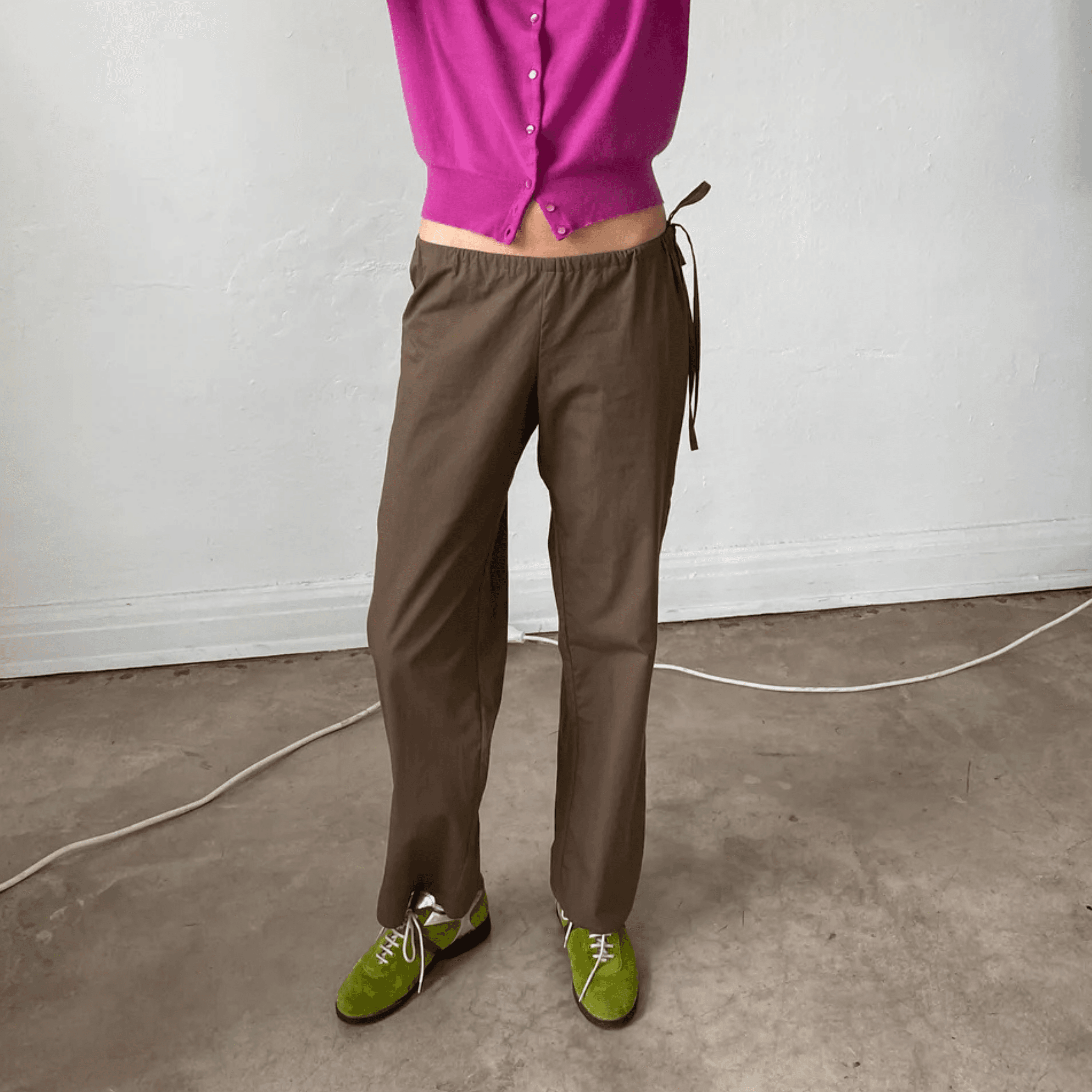 Brooke Callahan Tie Pants - Chocolate