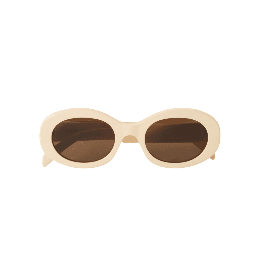 Celine Triomphe Oval-Frame Acetate Sunglasses