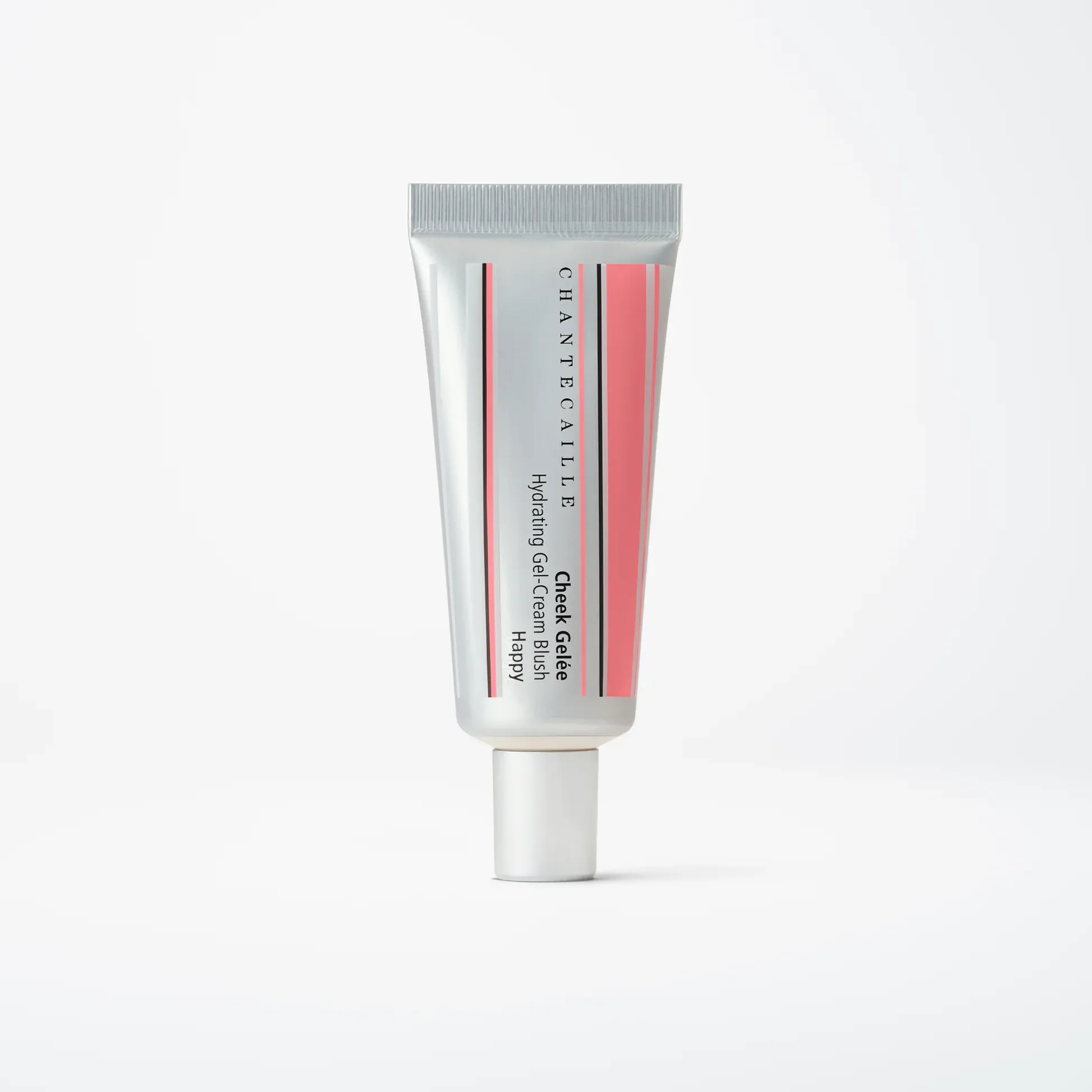 A tube of the Chantecaille Cheek Gelée Happy Hydrating Gel-Cream Blush in Happy