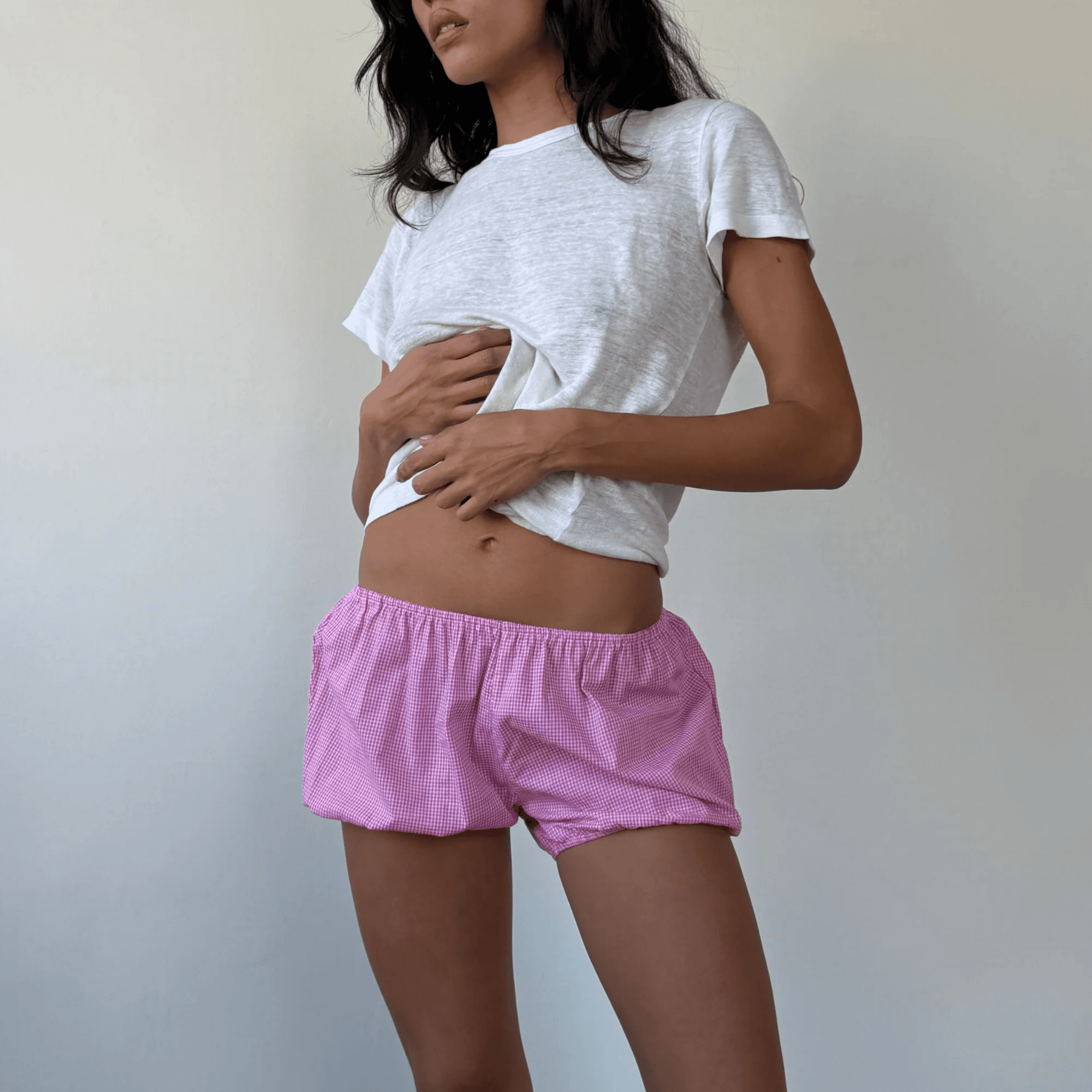 Charlie Beads Babydoll Bloomer Mini Pink Gingham