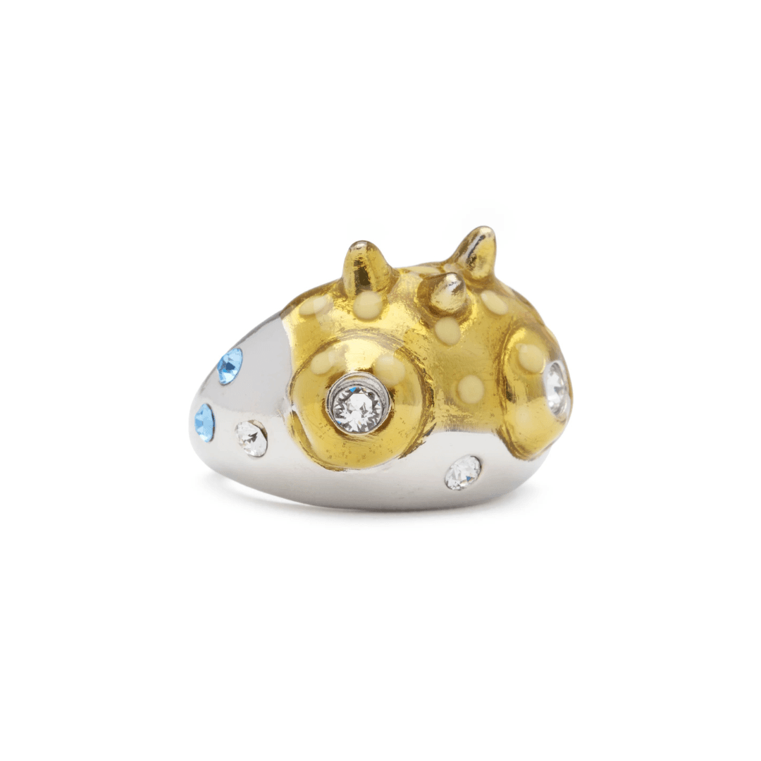 Collina Strada Silver Gold Rhino Baby Ring