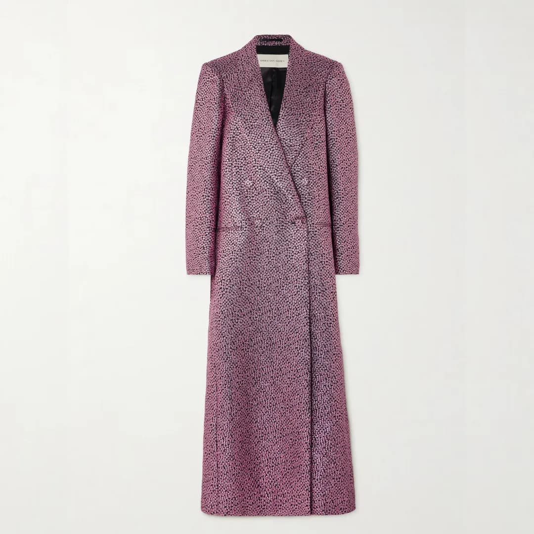 Dries Van Noten Metallic Jacquard Coat