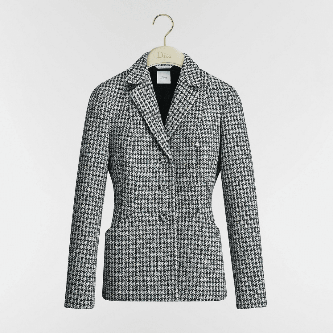 Dior Houndstooth Sequined Jacket