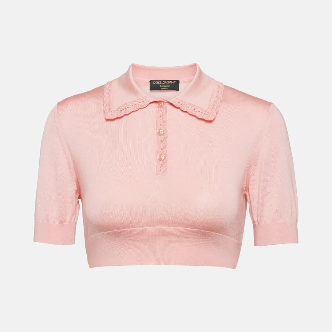 Dolce & Gabbana Capri Silk Crop Top
