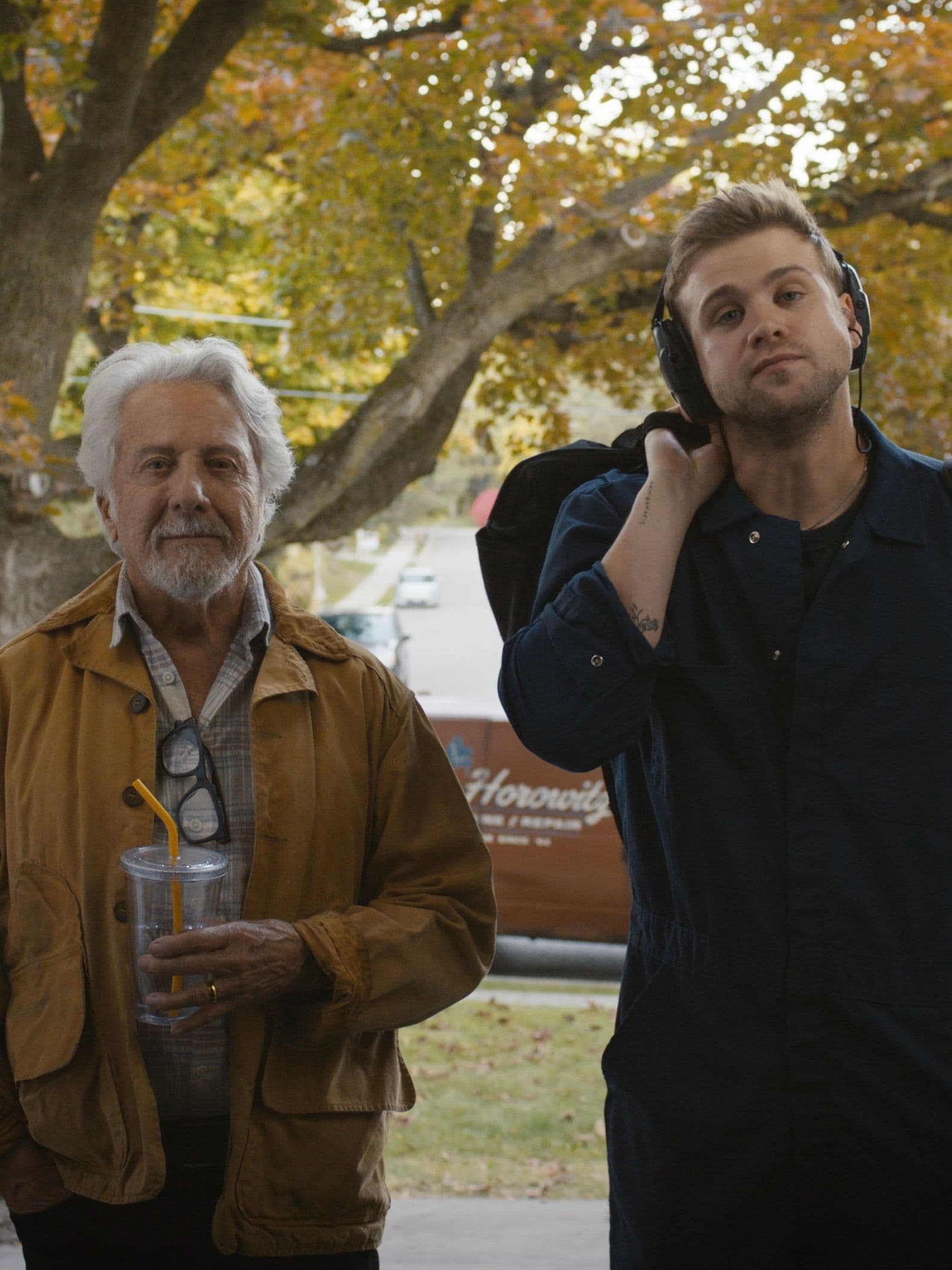 Dustin Hoffman and Leo Woodall in "Tuner."