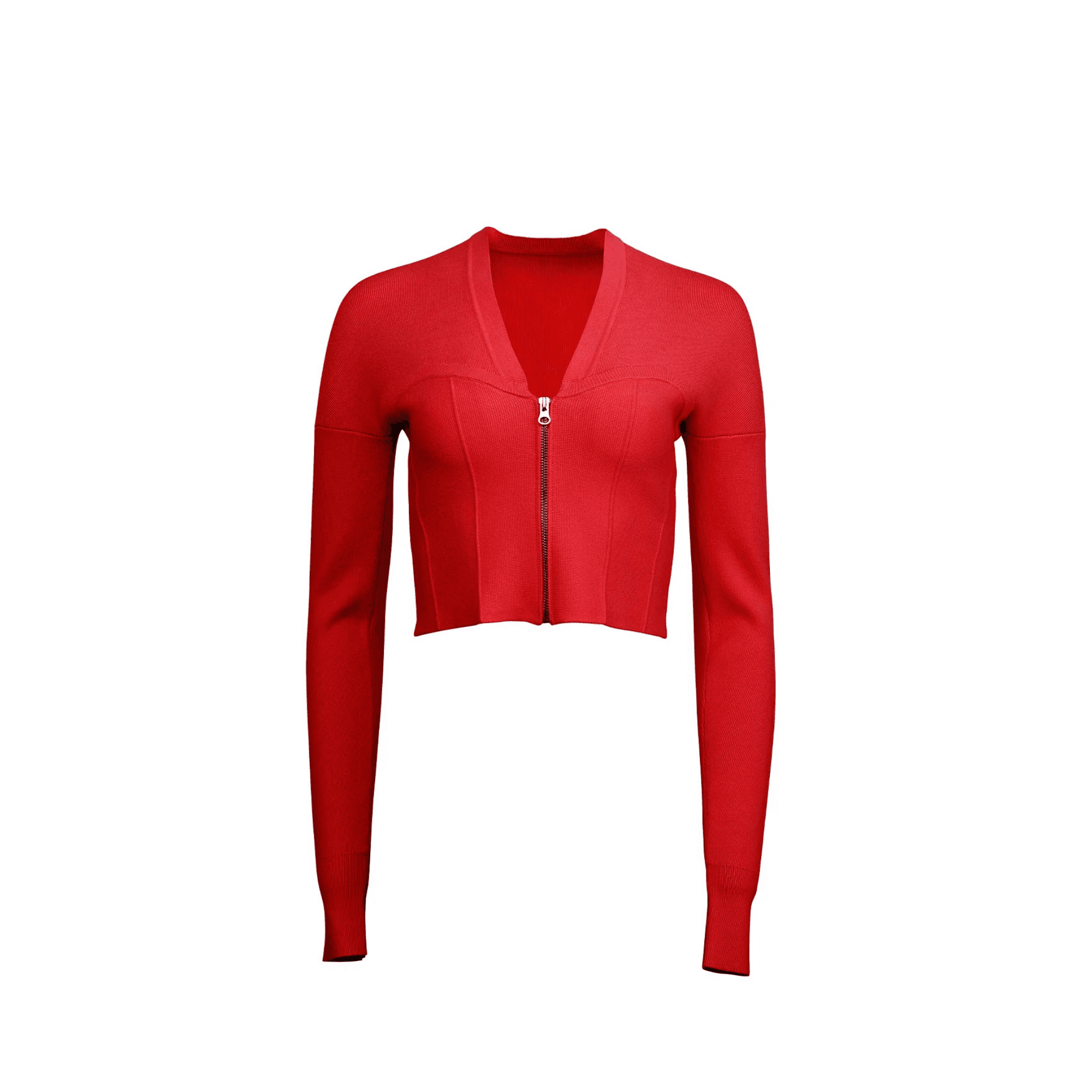 Fleur du Mal Knit Zip Bustier Cardigan