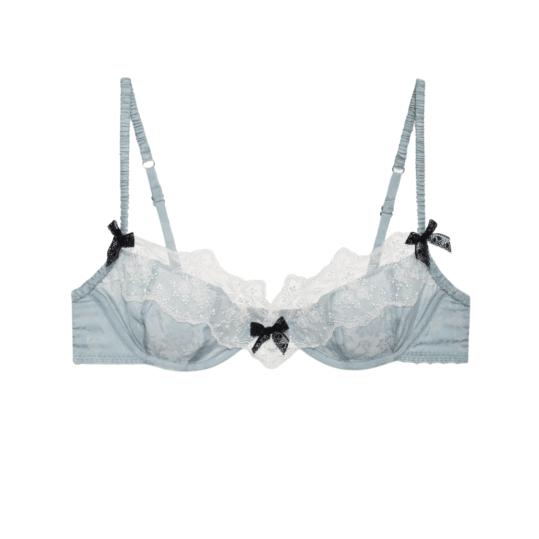 For Love and Lemons Bluebird Jacquard Underwire Bra