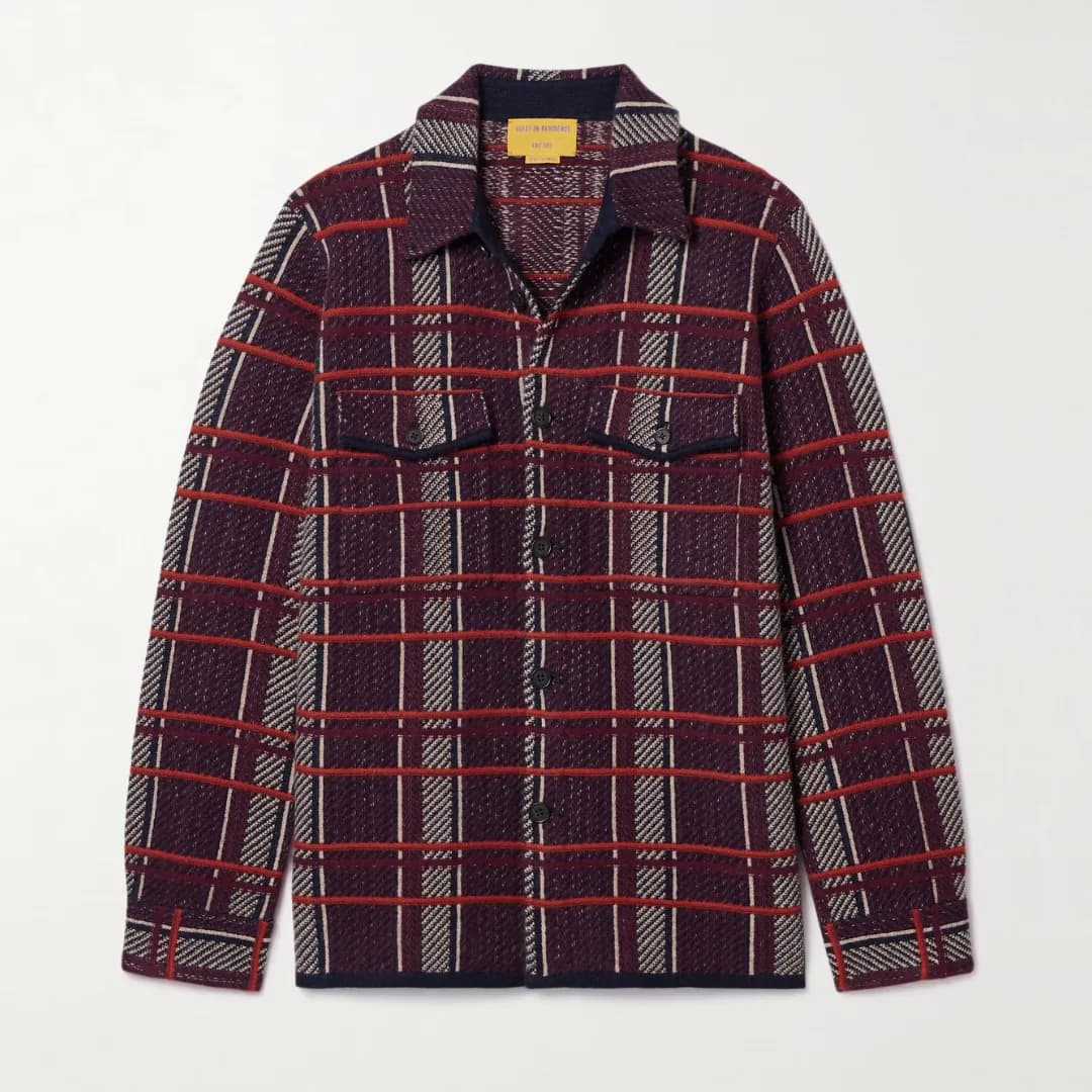 Guest In Residence Checked Cashmere Shirt