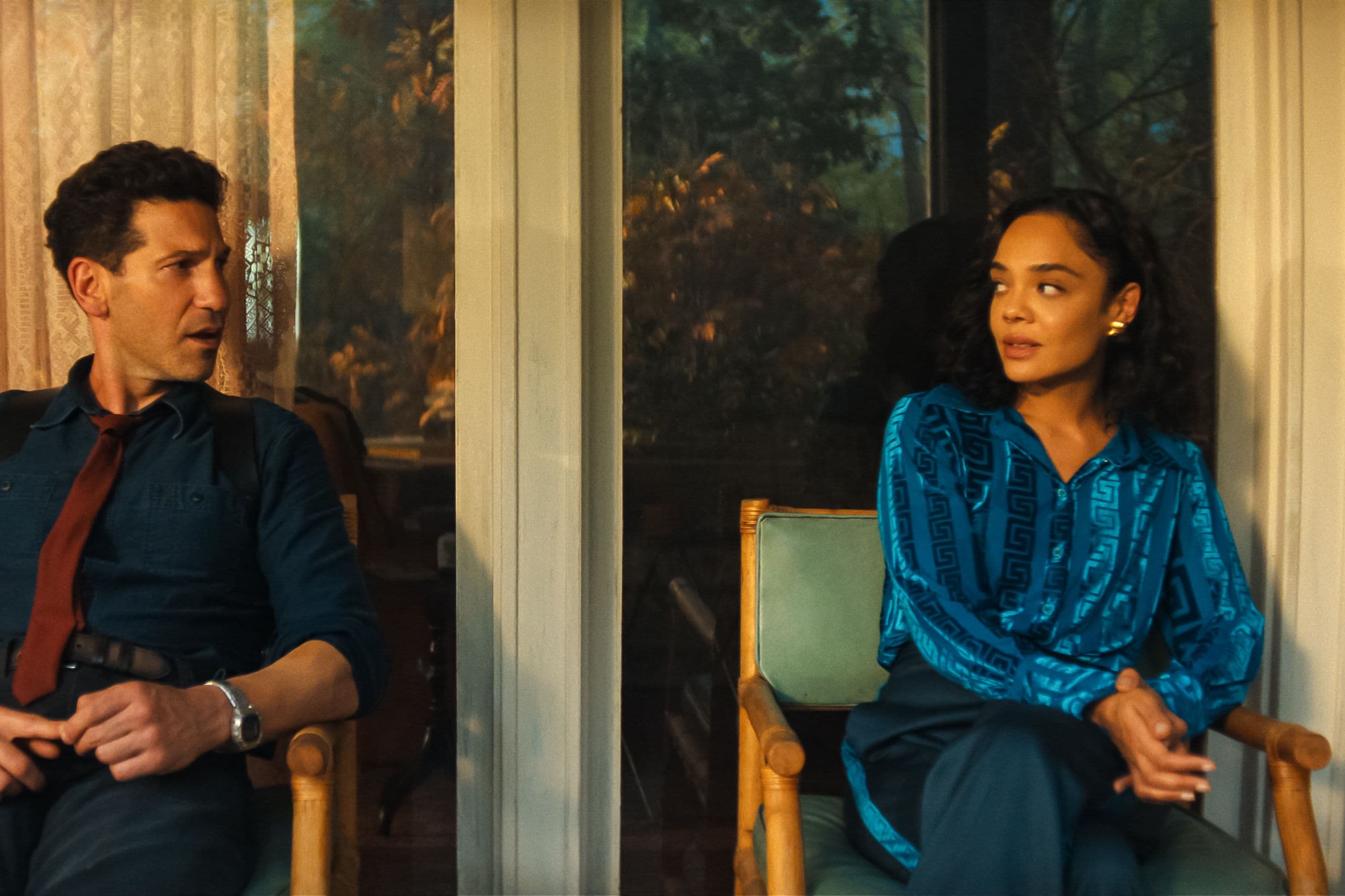 Jon Bernthal and Tessa Thompson in "His & Hers."