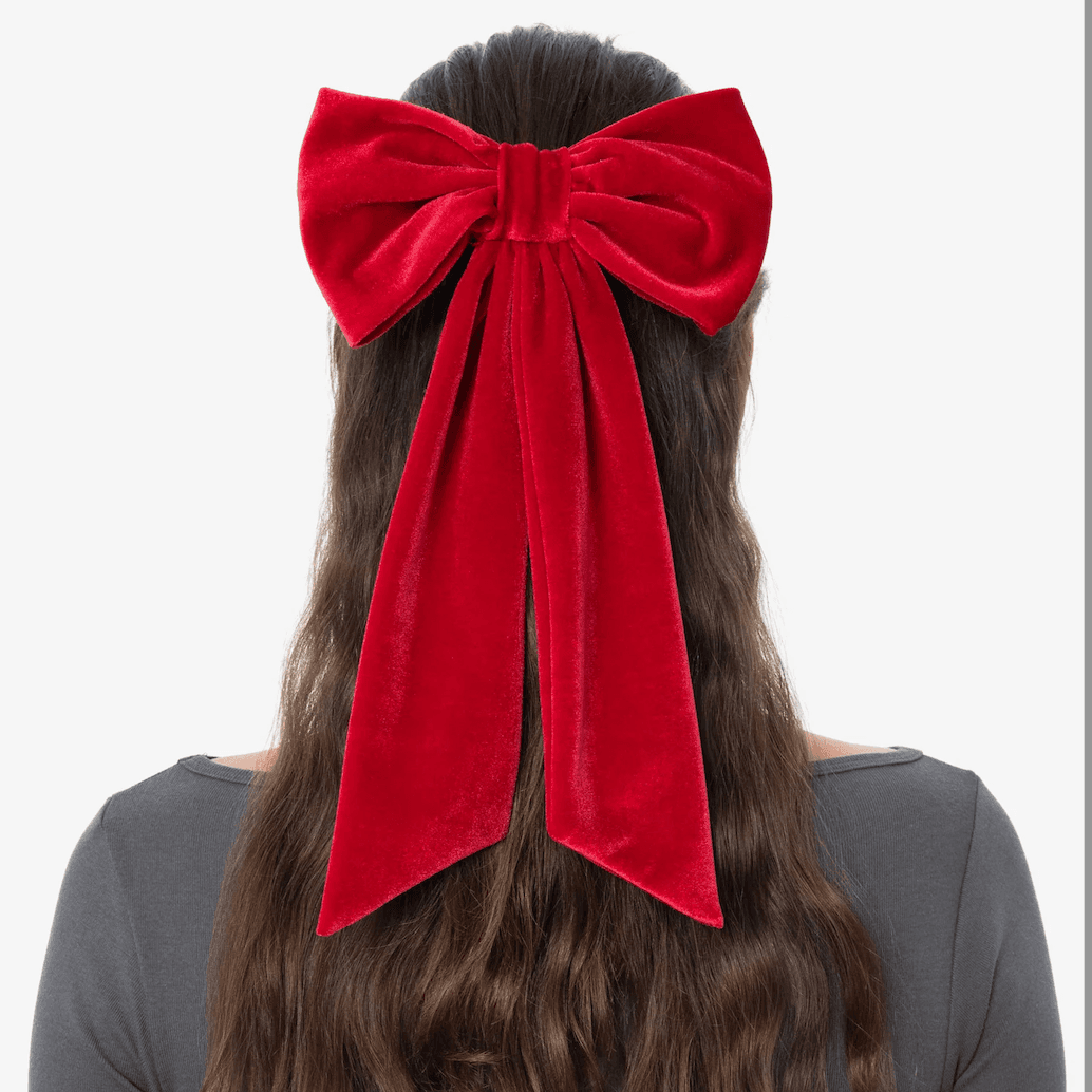 LA Apparel Velvet Long Schoolgirl Bow