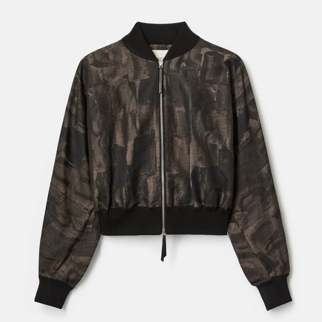 Paintstroke Jacquard Bomber Jacket