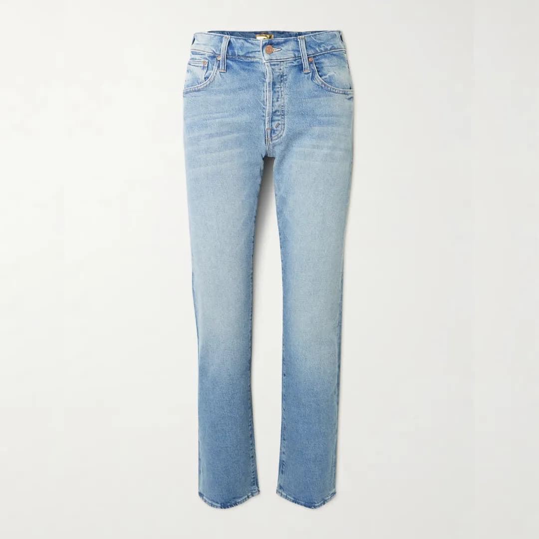 Mother High-Rise Slim-Leg Jeans