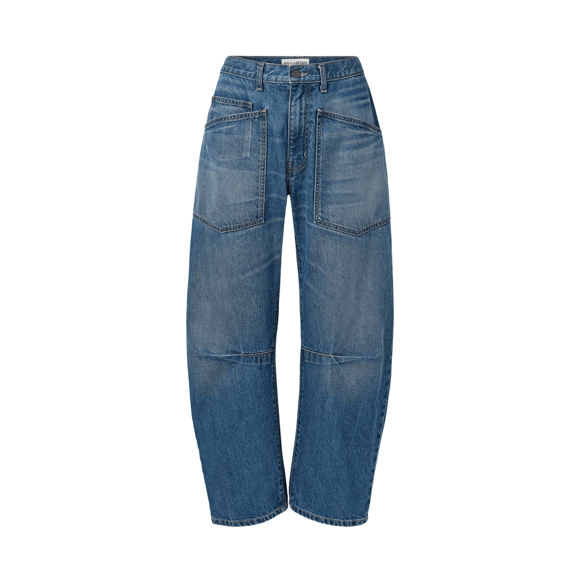 NILI LOTAN Shon high-rise barrel-leg jeans