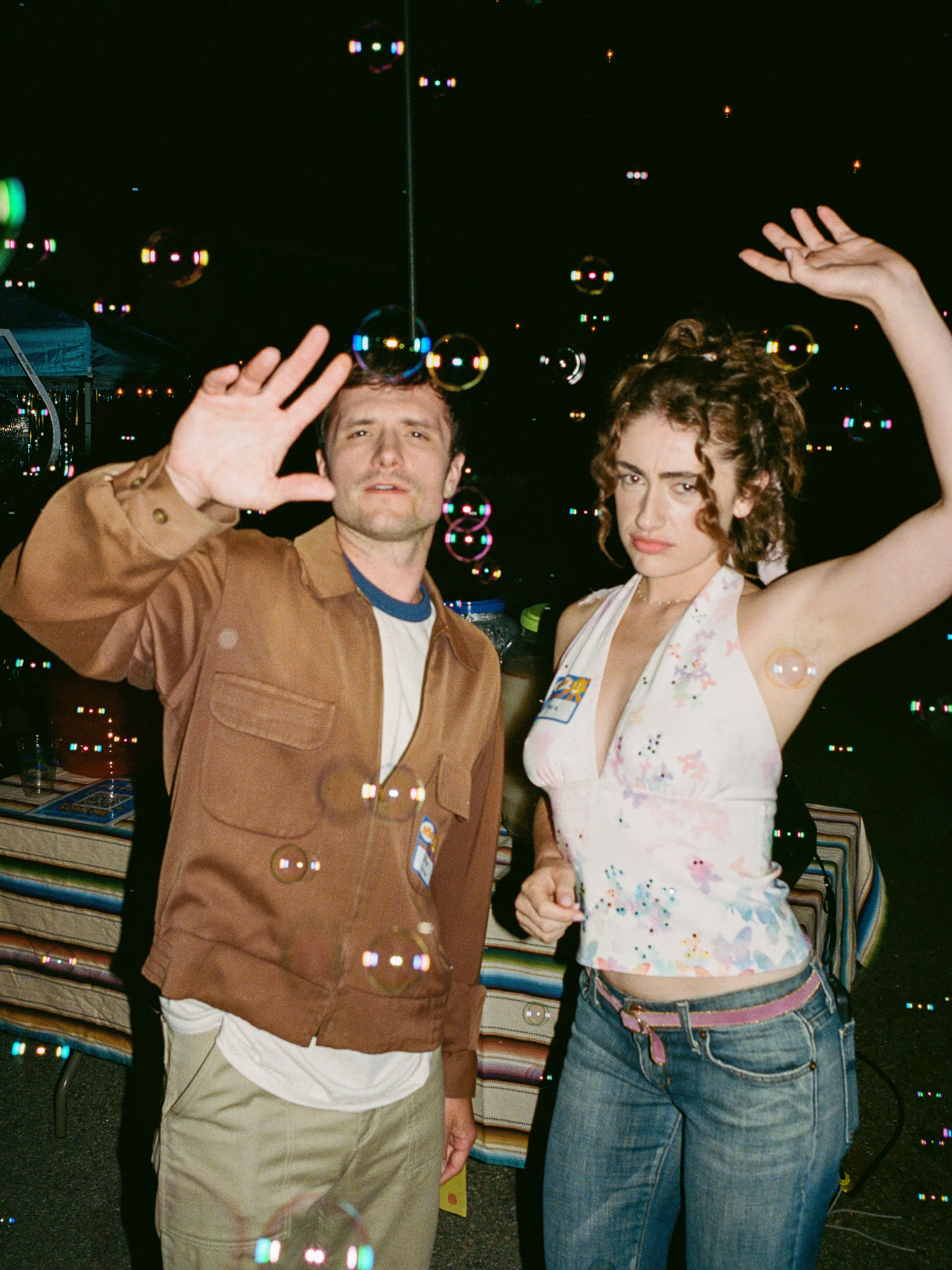 Josh Hutcherson and Rachel Sennott in "I Love LA."