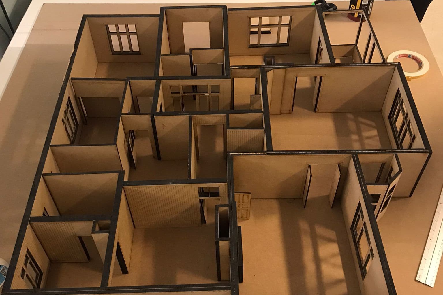 Wooden house model for "Sentimental Value."