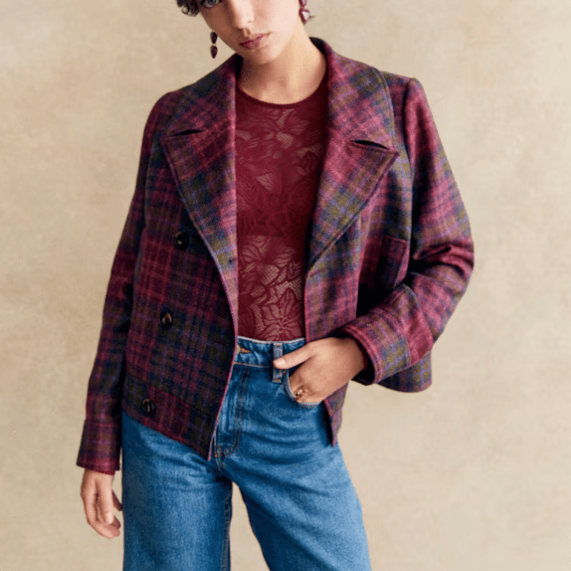 Sezane WITT JACKET Sunderland Check
