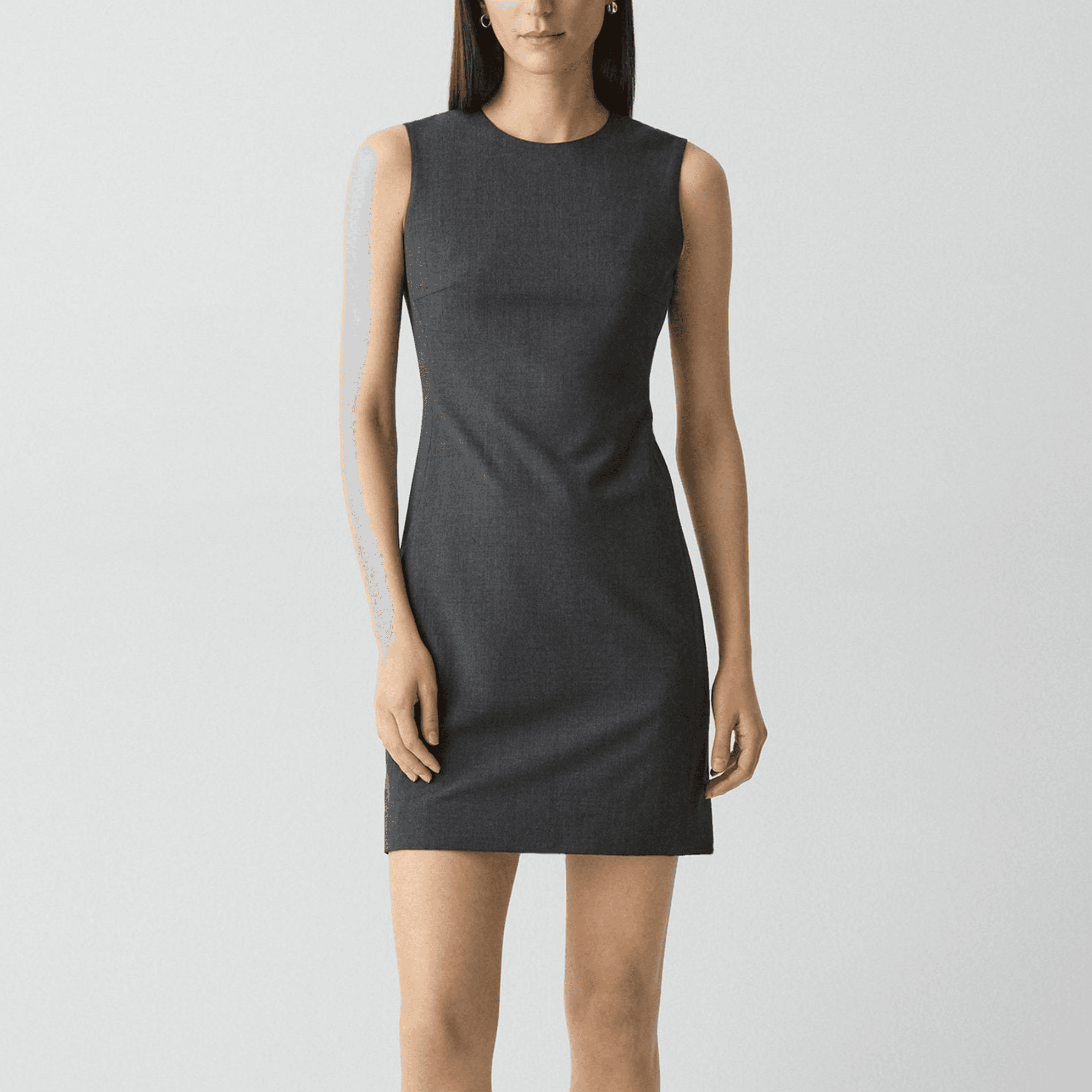 Theory Sleeveless Fitted Dress in Good Wool