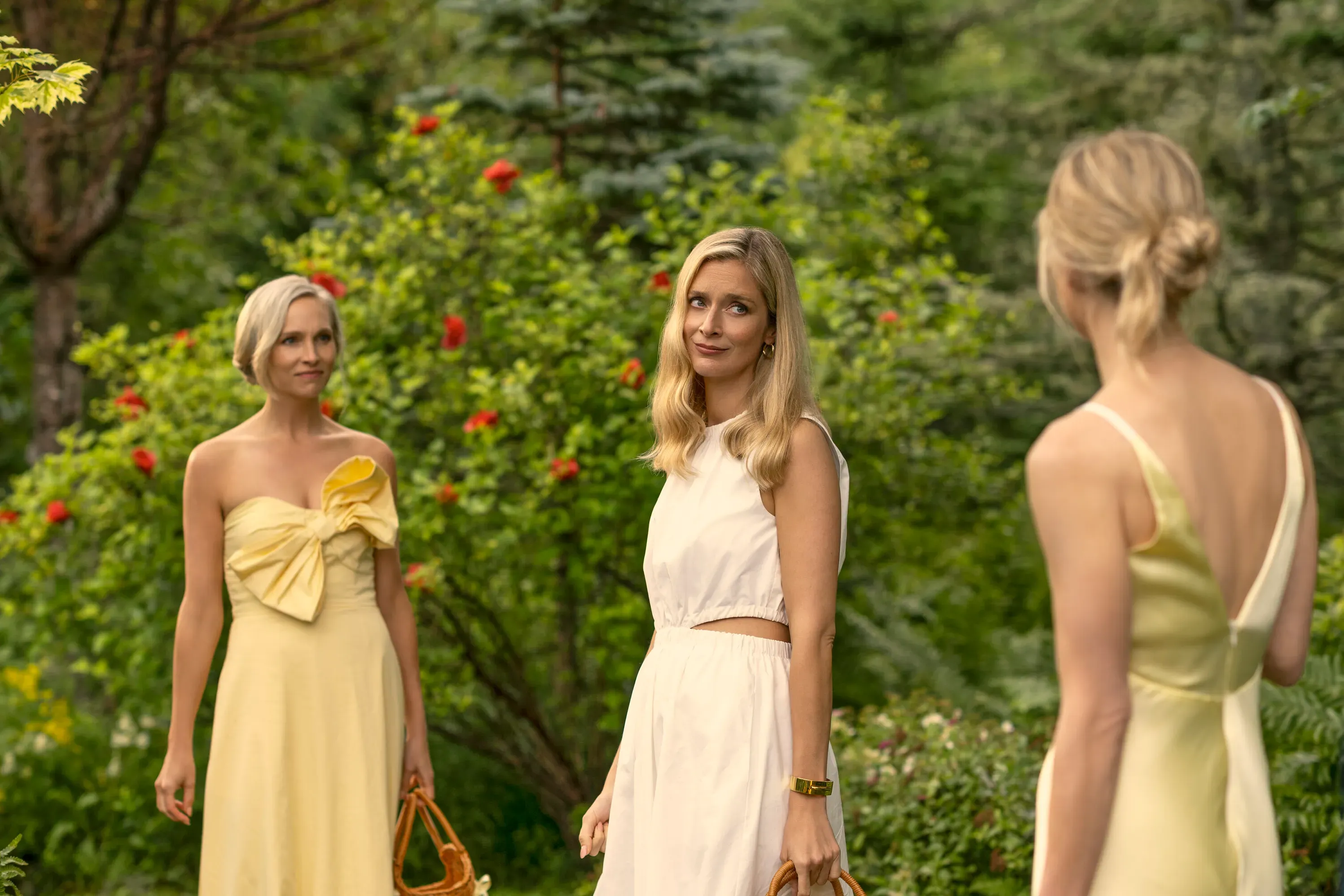 Candice King, Caitlin FitzGerald, and Mamie Gummer in "We Were Liars."