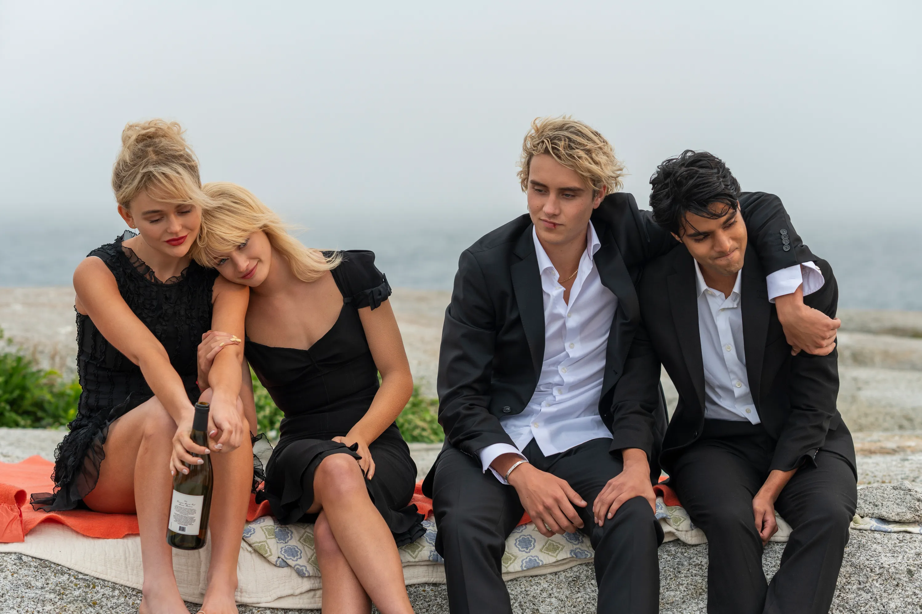 Emily Alyn Lind, Esther McGregor, Joseph Zada, and Shubham Maheshwari in "We Were Liars."