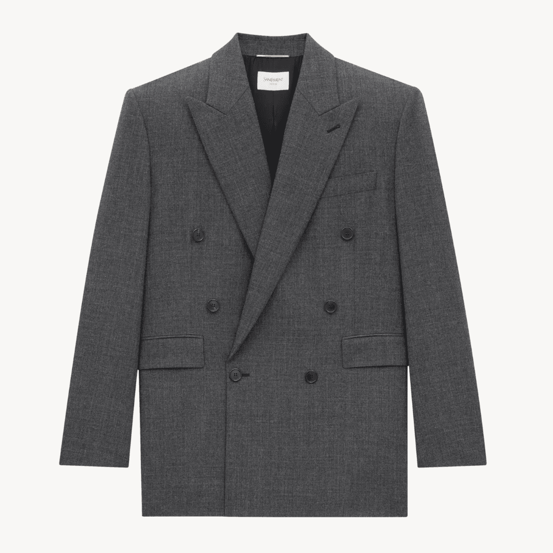 YSL double-breasted long jacket
