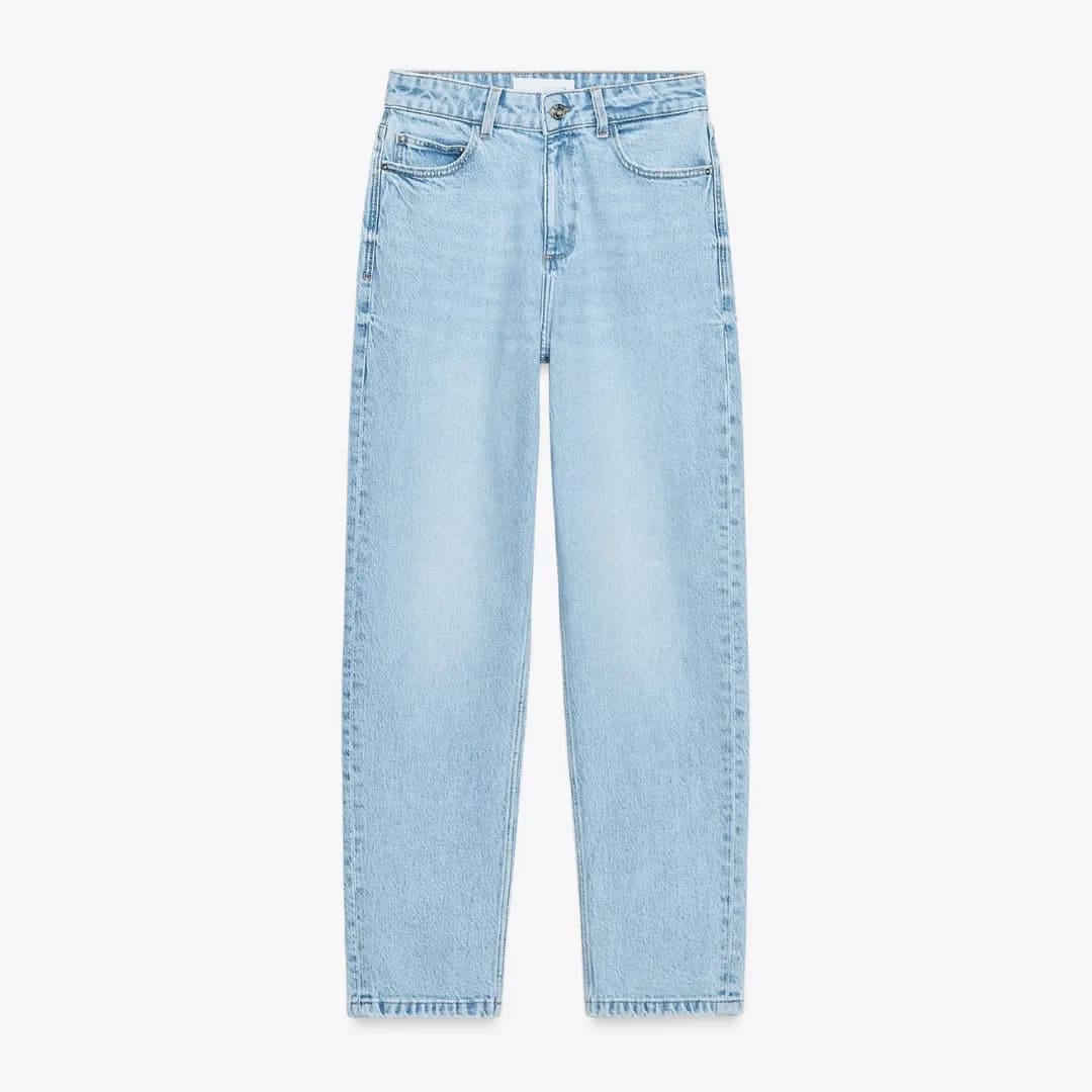 Zara High Waist Comfort Mom Fit Jeans