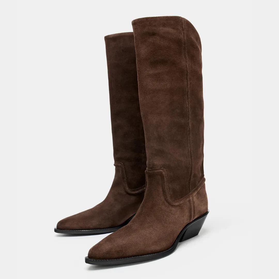 Zara Heeled Cowboy Boots